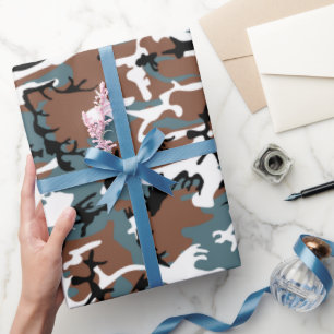 Winter Lake Camo Wrapping Paper