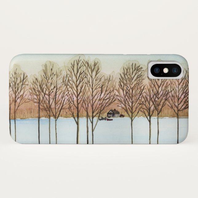 Winter Lake iPhone Case (Back (Horizontal))