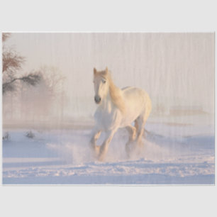 winter land horse tissue paper