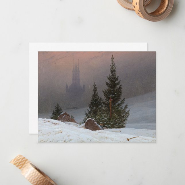 Winter Landscape, 1811 by Caspar David Friedrich Card (Front/Back In Situ)