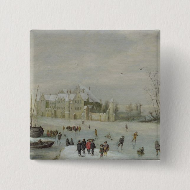 Winter Landscape 2 15 Cm Square Badge (Front)