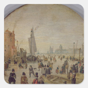 Winter Landscape 2 Square Sticker