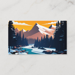 Winter landscape business card