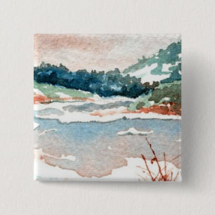 Winter Landscape Button