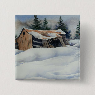 Winter Landscape Button