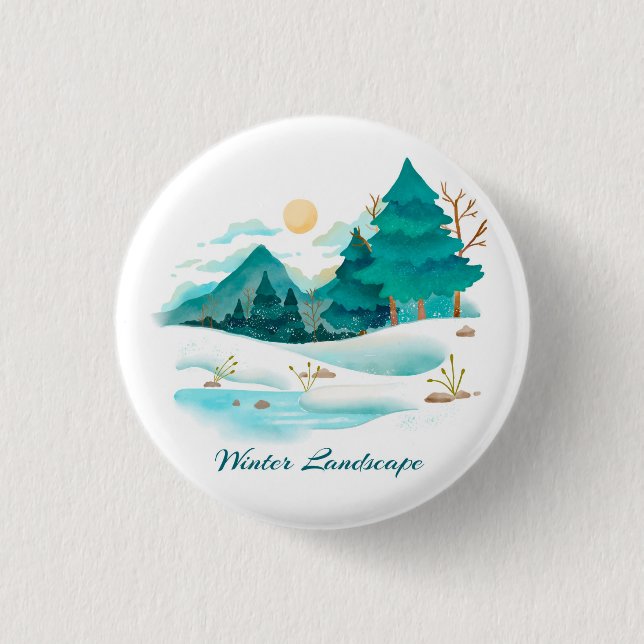 Winter Landscape Button (Front)