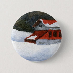 Winter Landscape Button