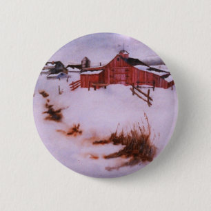 Winter Landscape Button
