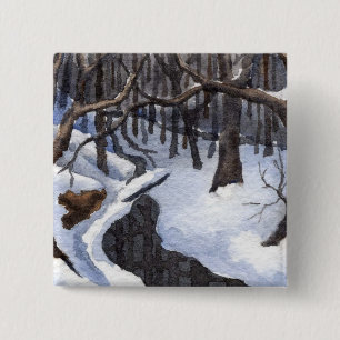 Winter Landscape Button