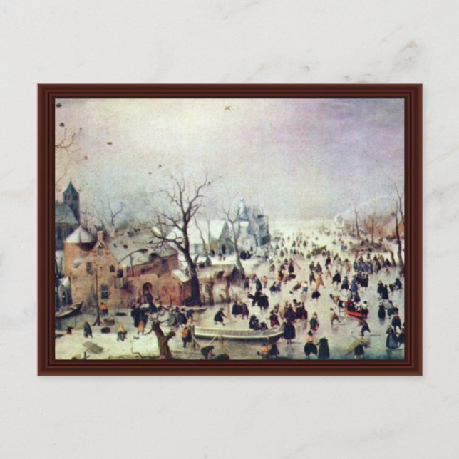 Winter Landscape By Avercamp Hendrik Postcard (Front)
