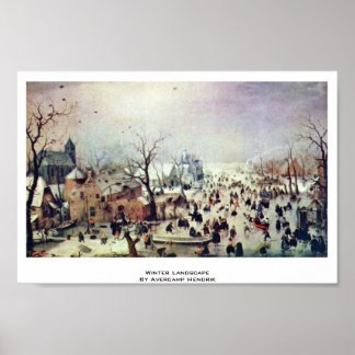 Winter Landscape By Avercamp Hendrik Poster