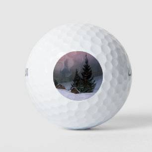 Winter Landscape (by Caspar David Friedrich) Golf Balls