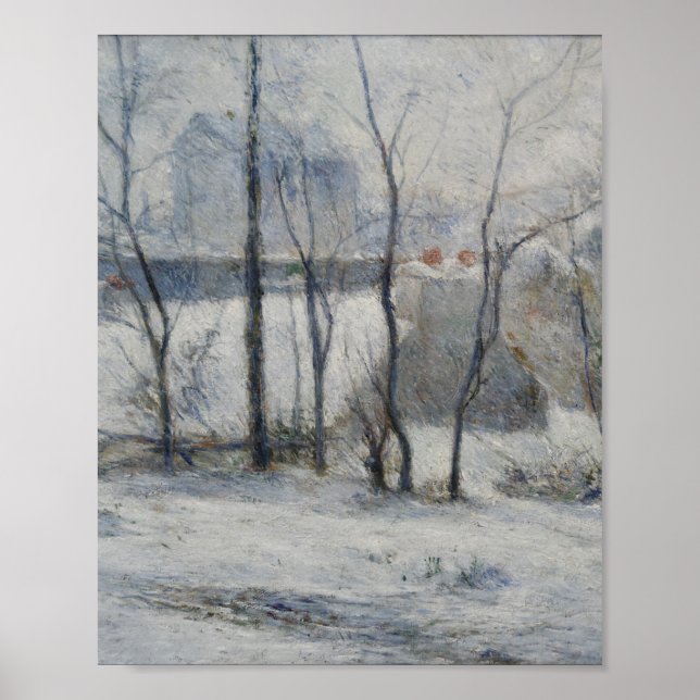 Winter Landscape (by Paul Gaugin) Poster (Front)