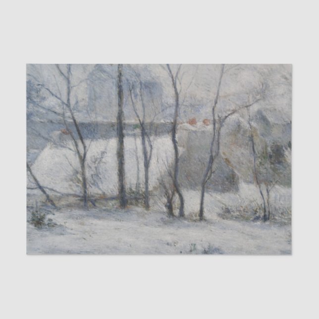 Winter Landscape (by Paul Gaugin) Tissue Paper (Front)