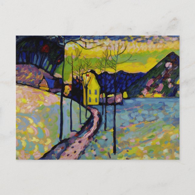 Winter Landscape by Wassily Kandinsky Holiday Postcard (Front)