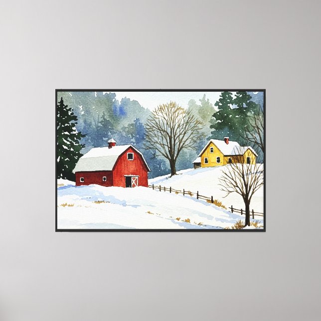 Winter landscape canvas print (Front)