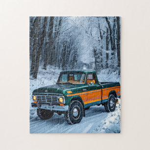 Winter Landscape Car Puzzle – Scenic Snowy Jigsaw