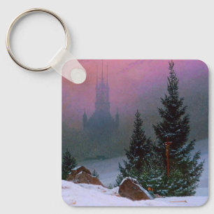 Winter Landscape Caspar David Friedrich Key Ring
