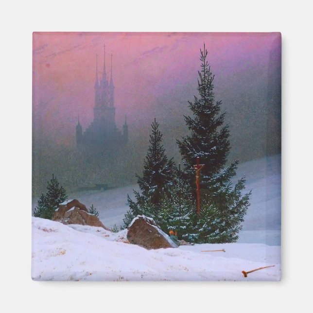Winter Landscape Caspar David Friedrich Magnet (Front)