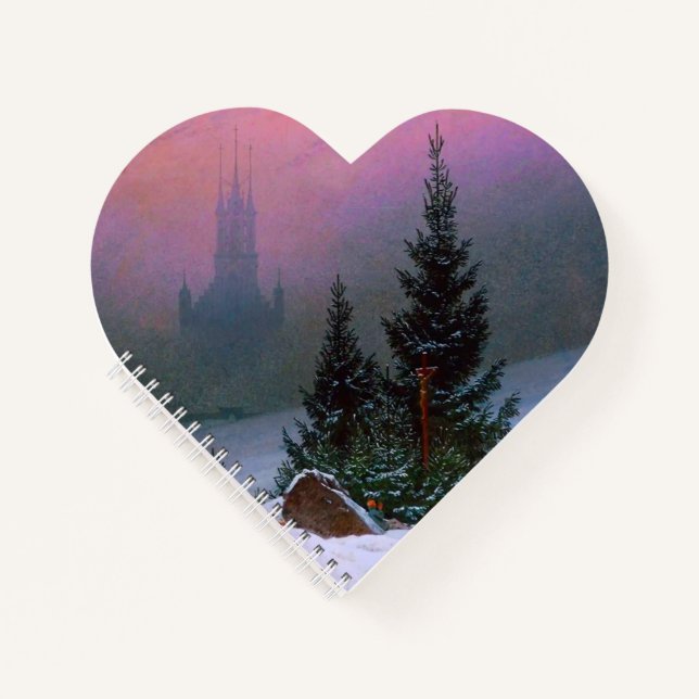 Winter Landscape Caspar David Friedrich Notebook (Front)