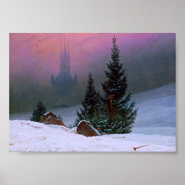 Winter Landscape Caspar David Friedrich Poster (Front)
