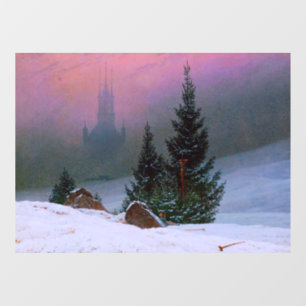 Winter Landscape Caspar David Friedrich Window Cling