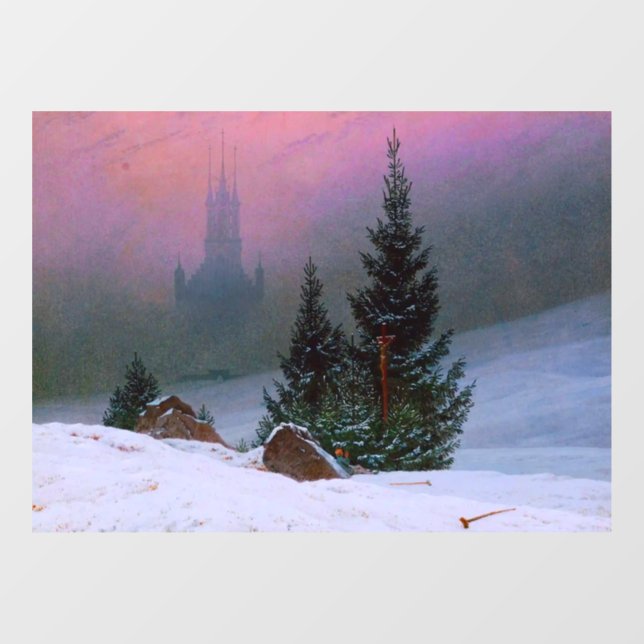 Winter Landscape Caspar David Friedrich Window Cling (Sheet)