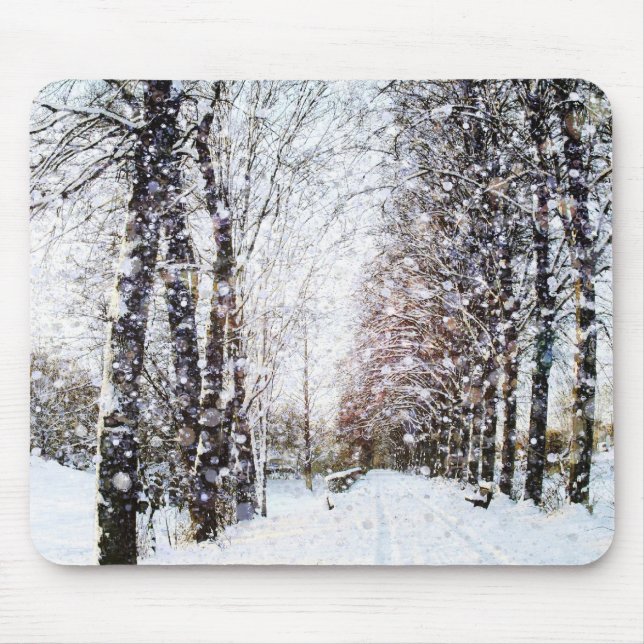 Winter landscape Christmas Mousepad