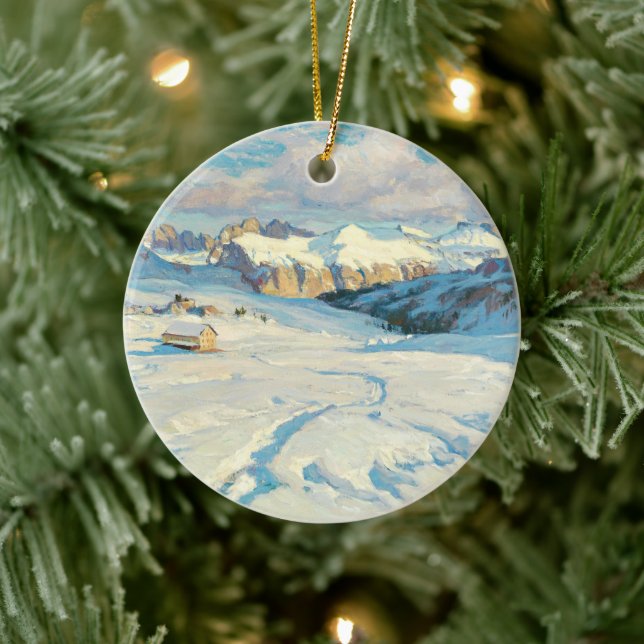 Winter Landscape, Christmas tree Ceramic Tree Decoration (Tree)