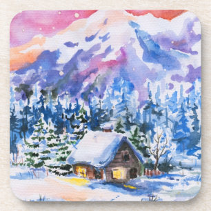 Winter landscape coaster