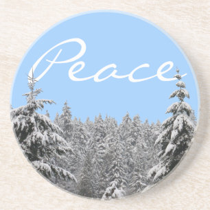 Winter Landscape Coaster Snow Covered Forest Gift