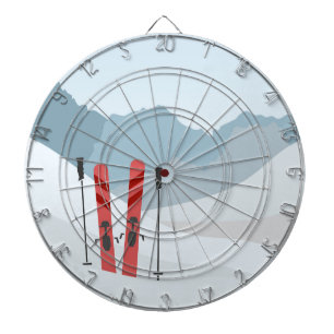 Winter landscape dartboard