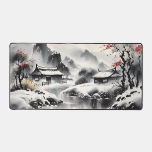 Winter landscape desk mat