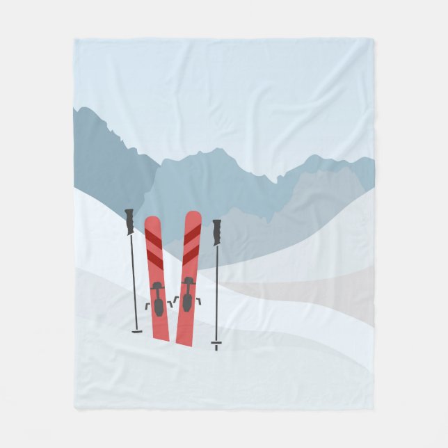 Winter landscape fleece blanket (Front)