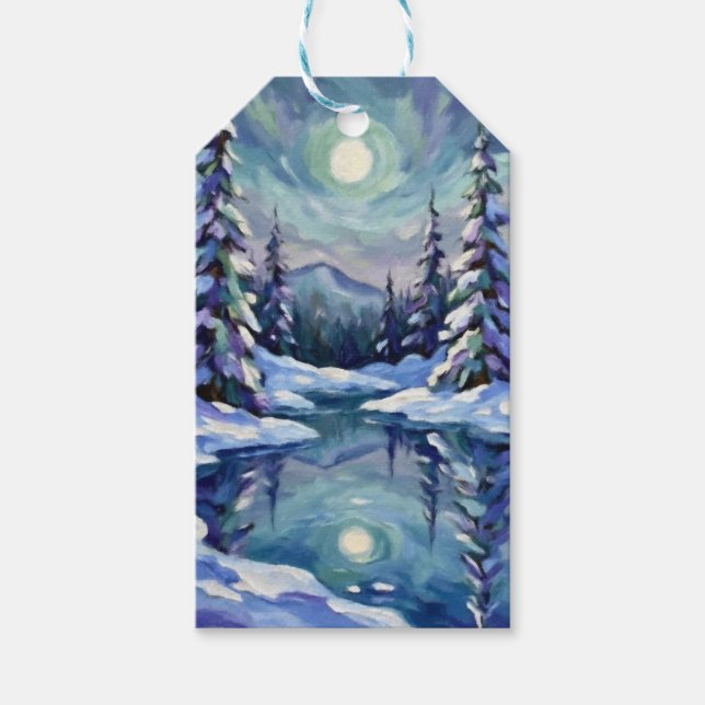 Winter Landscape  Gift Tags (Front)