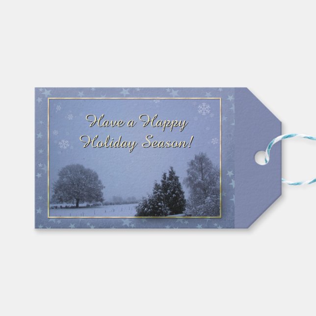 Winter Landscape Gift Tags (Front (Horizontal))