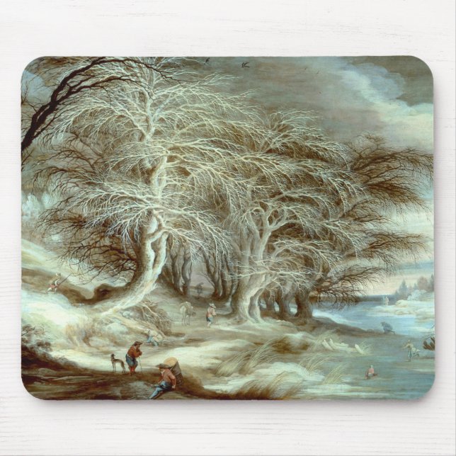 Winter Landscape Gijsbrecht Leytens Mouse Mat (Front)