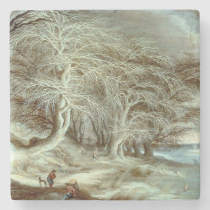 Winter Landscape Gijsbrecht Leytens Stone Coaster