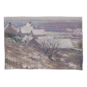 Winter Landscape (Giverny, Normandy, France) Pillowcase