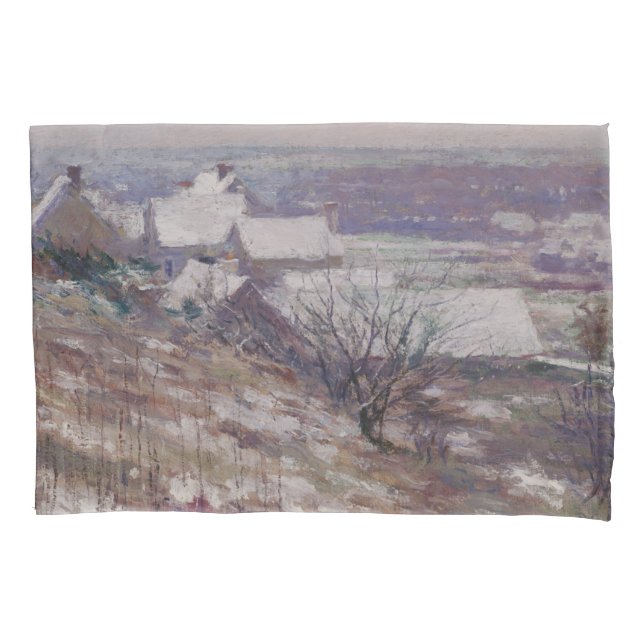 Winter Landscape (Giverny, Normandy, France) Pillowcase (Front-Left)