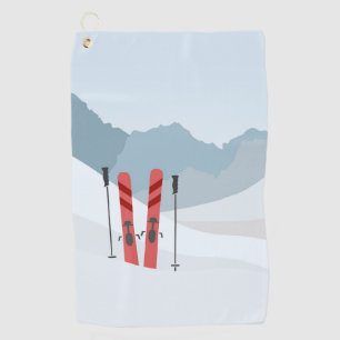 Winter landscape golf towel