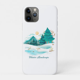 Winter Landscape Green iPhone / iPad case
