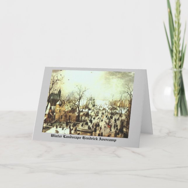 WINTER LANDSCAPE Hendrick Avercamp Holiday Card (Front)