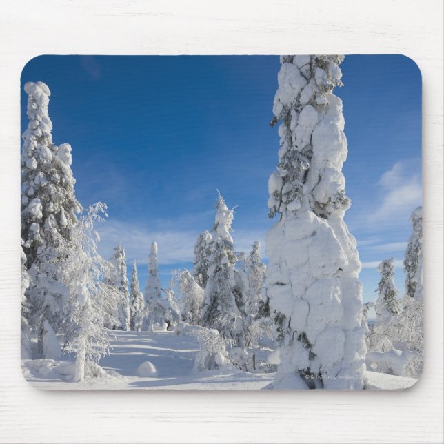 Winter landscape in Lappland Mouse Mat (Front)