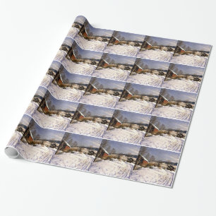 Winter Landscape in Lillehammer, Denmark Wrapping Paper