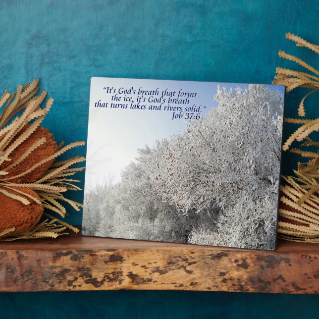 Winter Landscape Inspirational Plaque (Side)