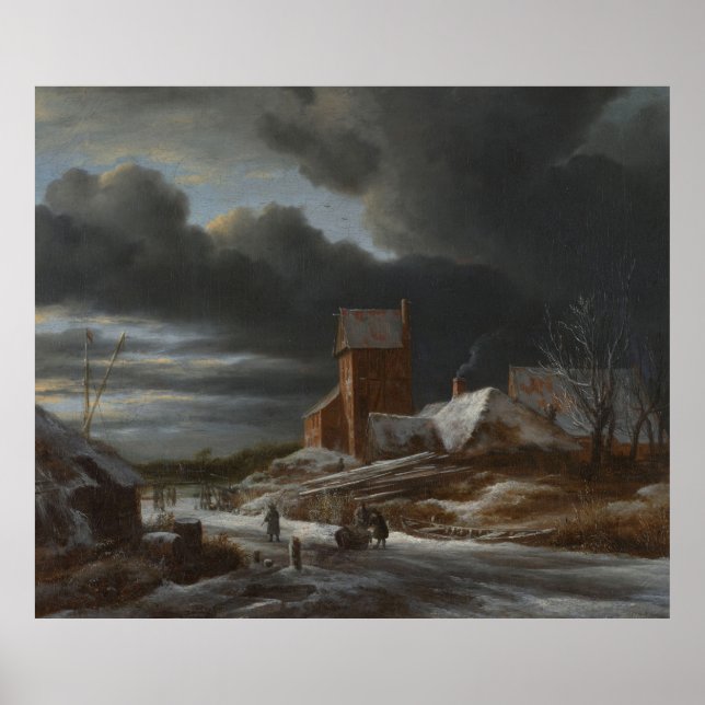 Winter Landscape, Jacob Isaacksz. van Ruisdael, c. Poster (Front)