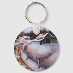 Winter Landscape Keychain