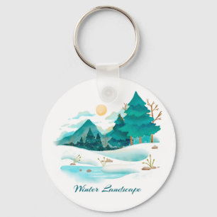 Winter Landscape Keychain