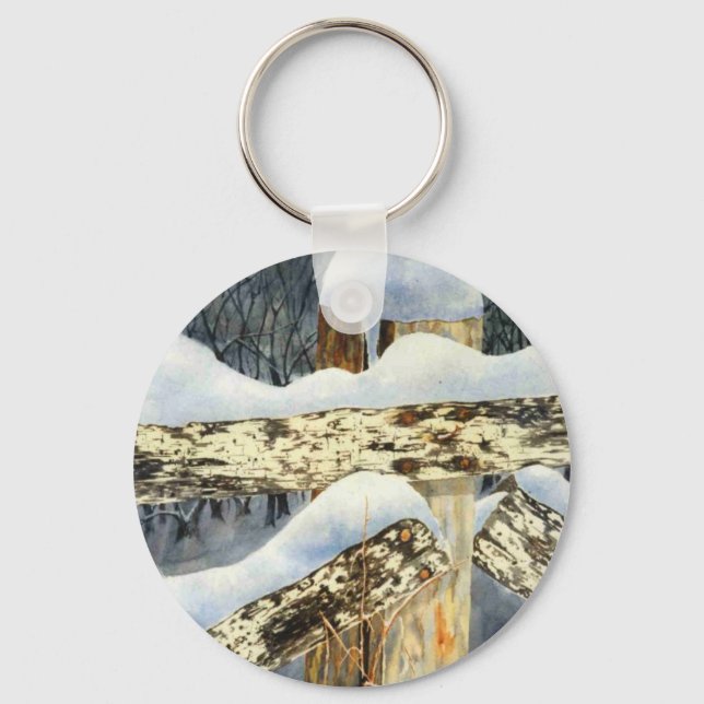 Winter Landscape Keychain (Front)